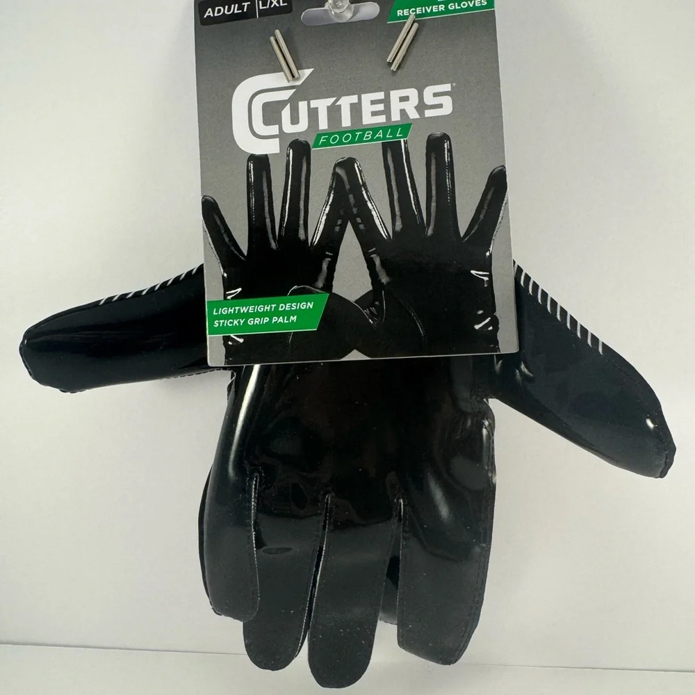 NEW Cutters Football Epic Receiver Gloves Adult L/XL Sticky Grip Palm Sport - Picture 1 of 4